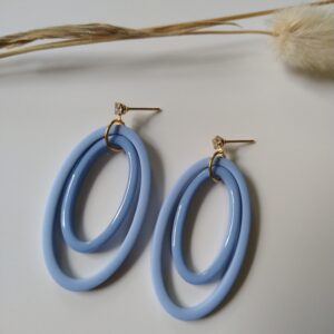 Double oval - lichtblauw