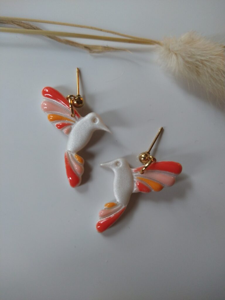 oorbel Birds - colorful