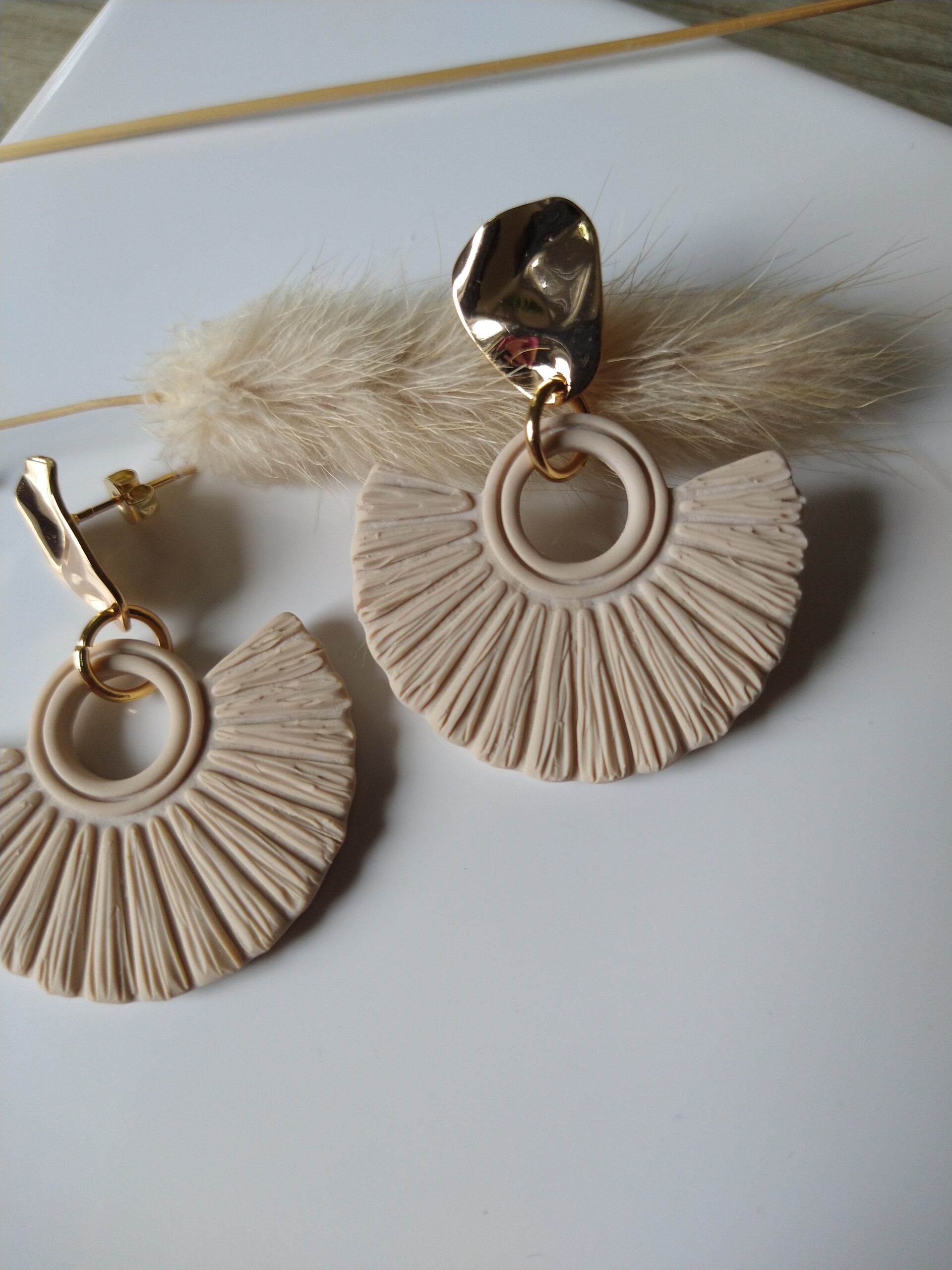 Oorbel Bohemian - sand - Afbeelding 2